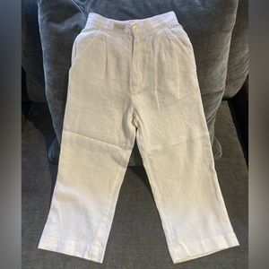 Jottum White Linen Girls Pants Size 6. In very good condition.